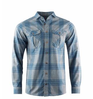 ReBorn woolshirt M&#39;s Check Light Grey / Jeans L