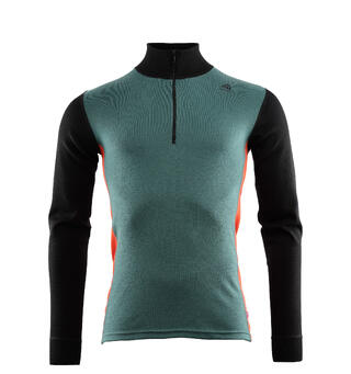 WarmWool mockneck M&#39;s North Atlantic/Jet Black/Red Clay S