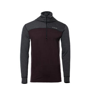 LightWool 180 Hoodie M&#39;s Chocolate Plum / Marengo S