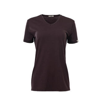 LightWool 180 Loose fit Tee W&#39;s Chocolate Plum M